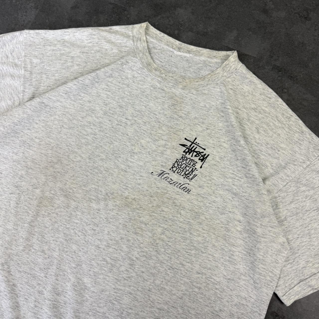 Stussy rare 90s Y2K Jamaica print graphic logo shirt