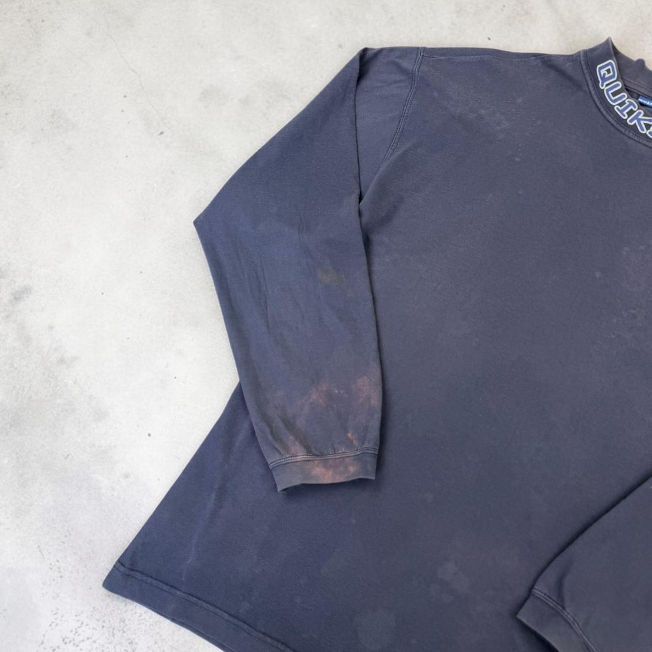 Quiksilver Vintage Y2K Surfwear distressed sun faded logo long sleeve T-Shirt