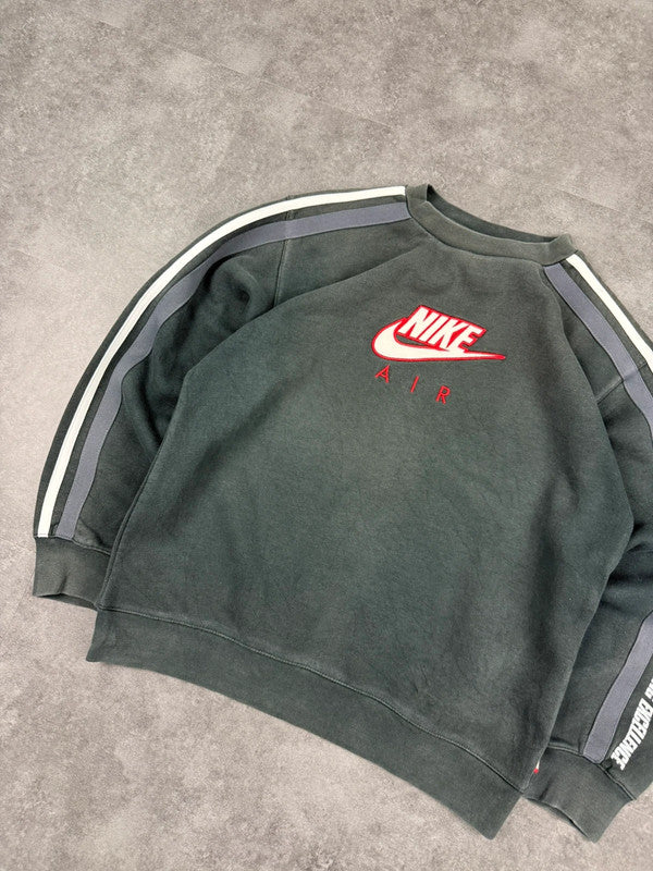 Nike Air Vintage 2000s Sweatshirt Spellout Y2k 90s Big logo Black