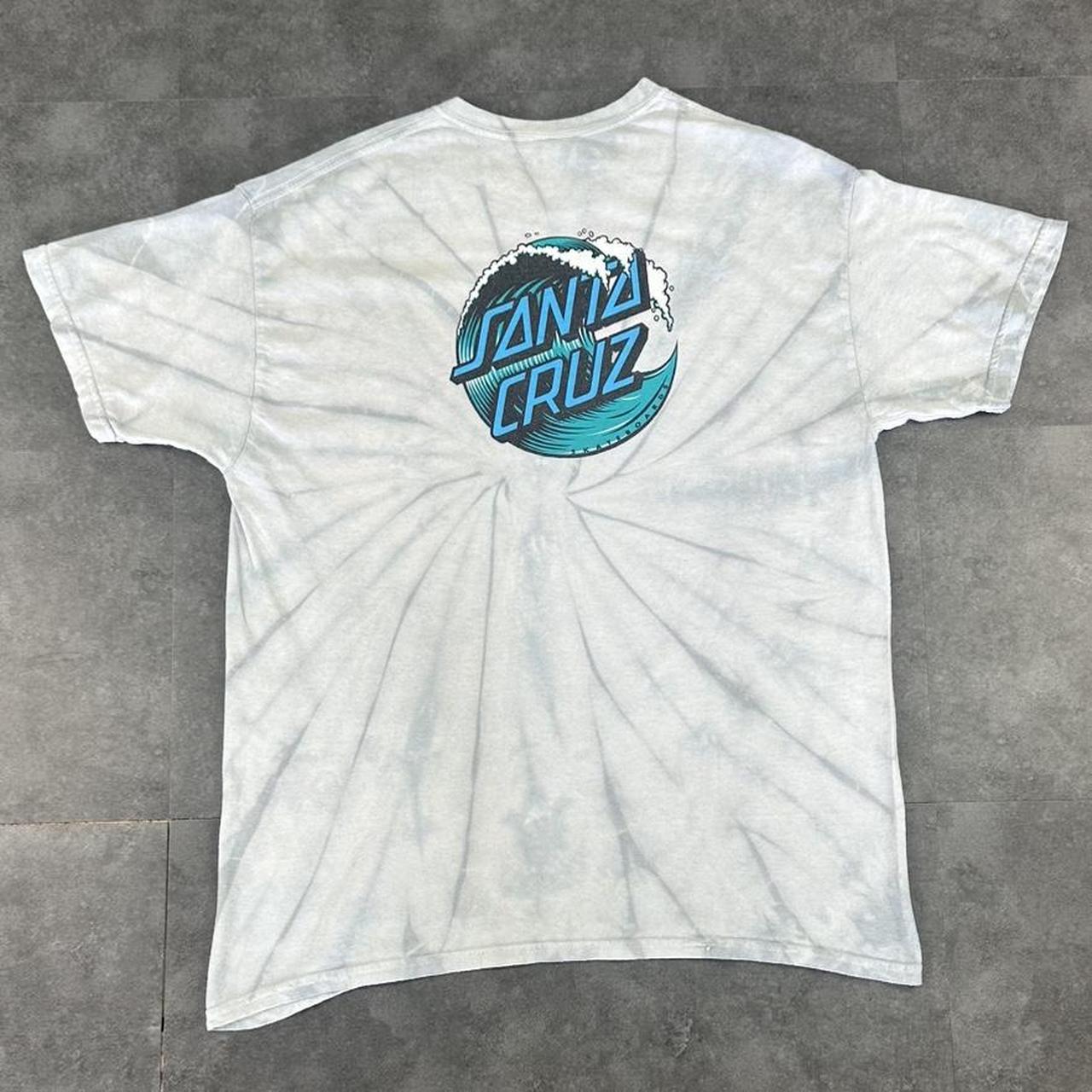 Santa Cruz T 2000s Print Logo Tie Dye design graphic T shirt