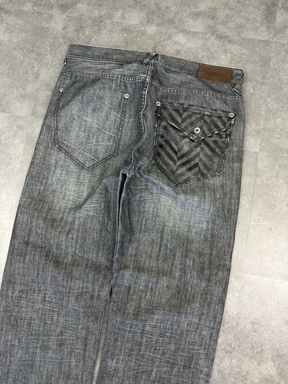 Sean John 2000s Hip Hop Baggy Jeans 90s Y2K Vintage Skate Embroidered 36W 32L