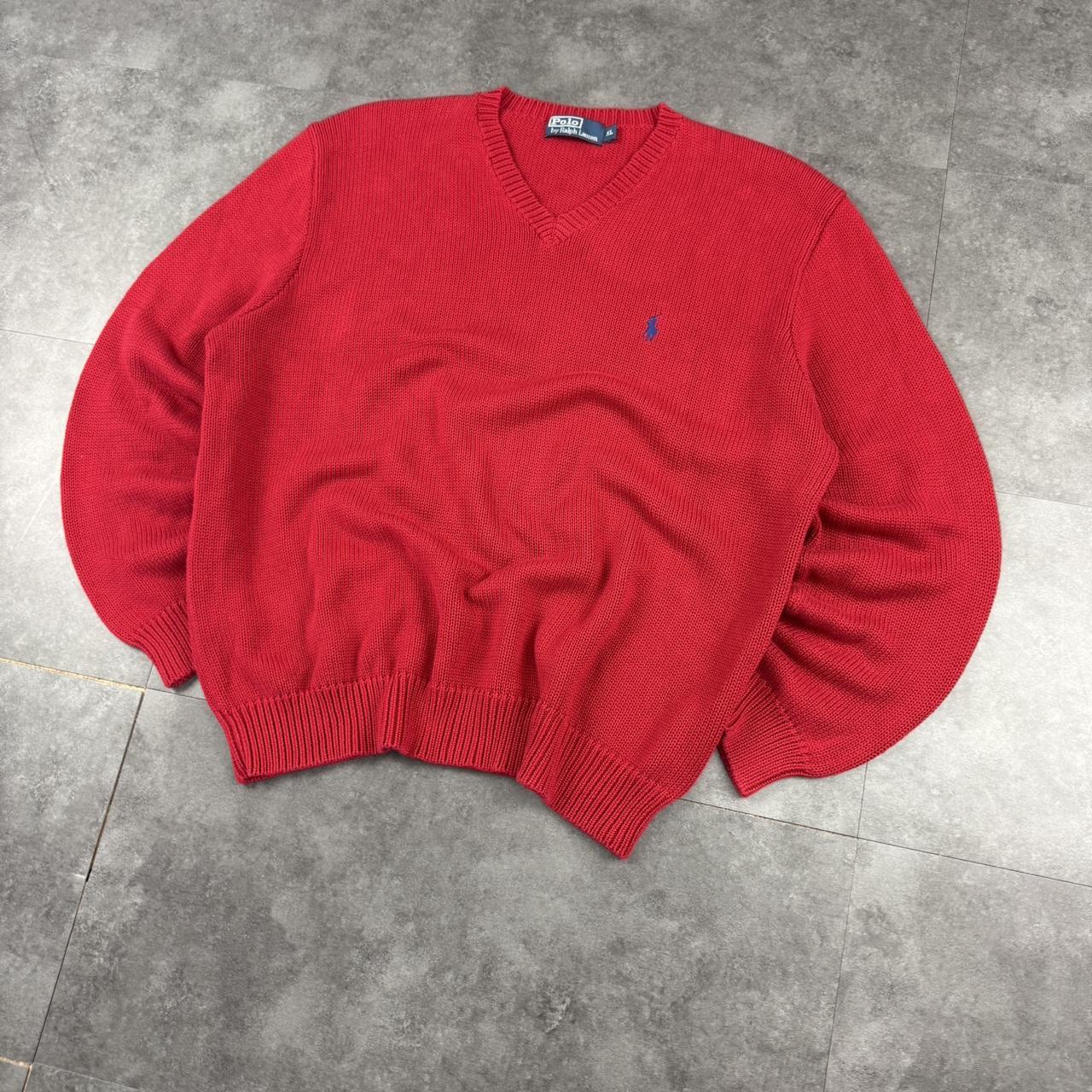 Polo Ralph Lauren 90s chunky knit v neck jumper