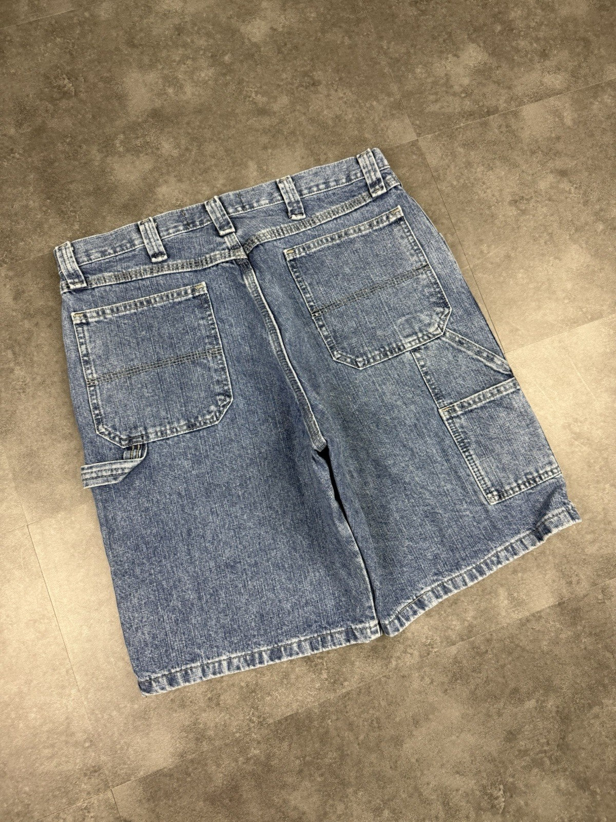 Wrangler Vintage Baggy Carpenter 90s Y2K Denim Jorts Shorts Skater Workwear 34W