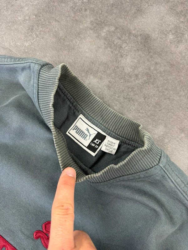 Puma Vintage 90s Embroidered Spellout Sweatshirt Y2k Sportswear