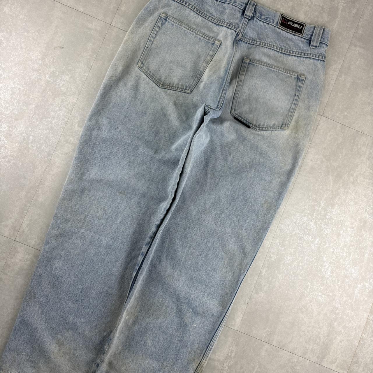 Fubu distressed hiphop 2000s embroidered jeans