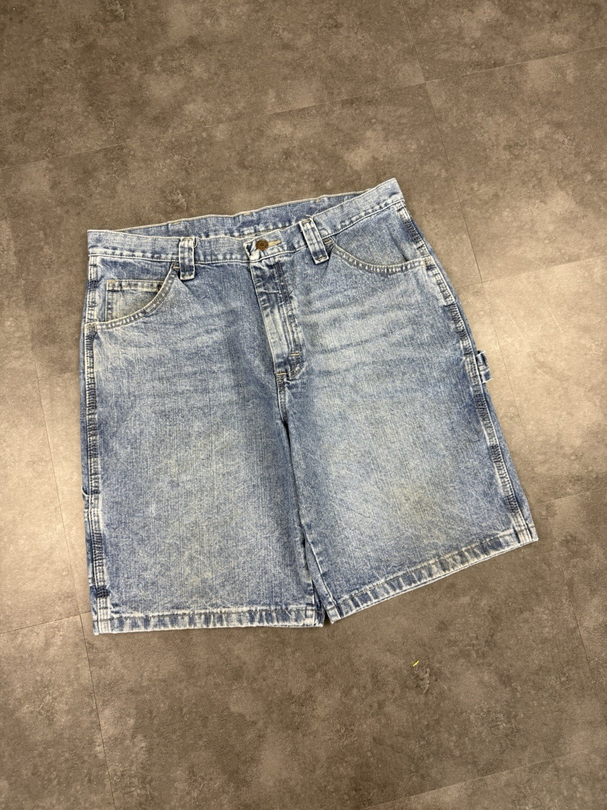 Wrangler Vintage Baggy Carpenter 90s Y2K Denim Jorts Shorts Skater Workwear 30W