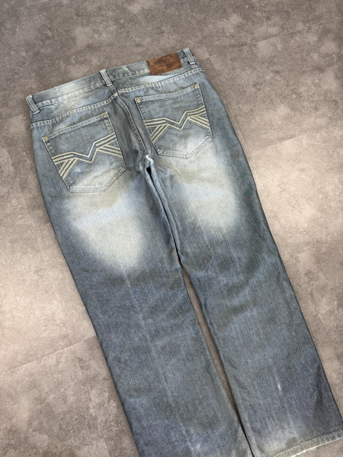 Old Skool 2000s Hip Hop Grunge Baggy Jeans 90s Y2K Vintage Skate Jeans 36W