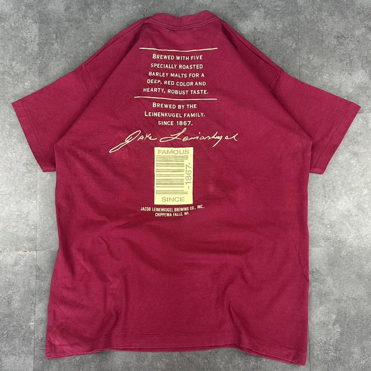 Fruit Of The Loom 2000s Print graphic German Lager logo T shirt