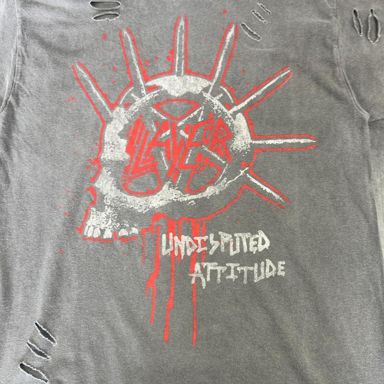 Slayer T 2000s Y2K logo Punk print design