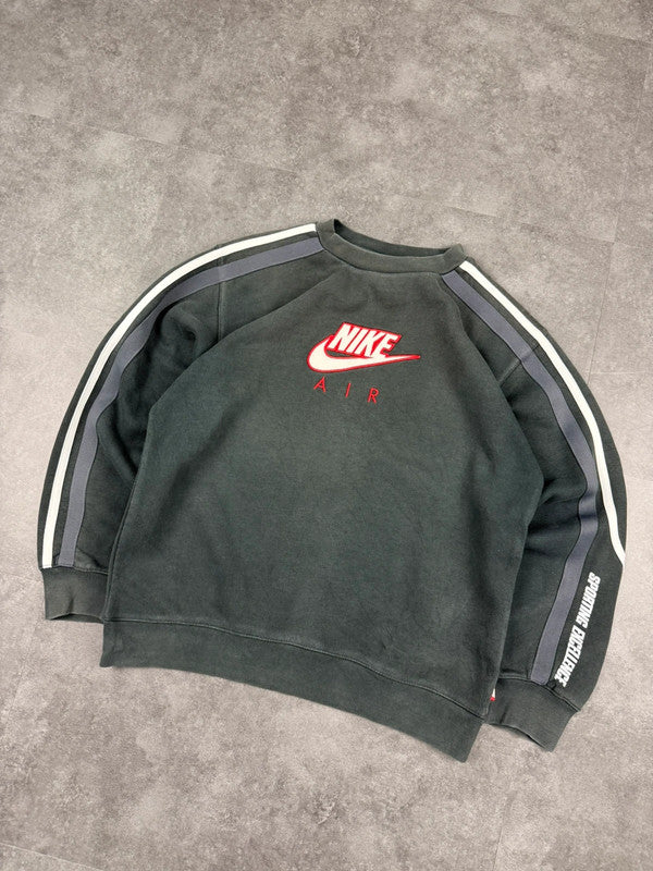 Nike Air Vintage 2000s Sweatshirt Spellout Y2k 90s Big logo Black