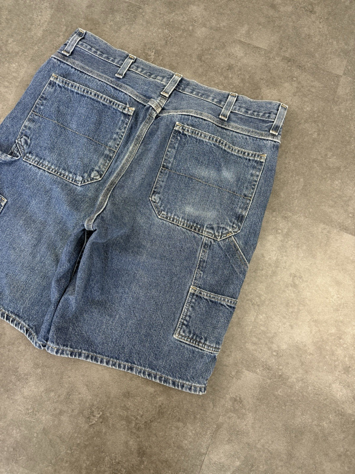 Faded Glory Vintage Baggy Carpenter 90s Y2K Denim Jorts Shorts Skate Workwear 38