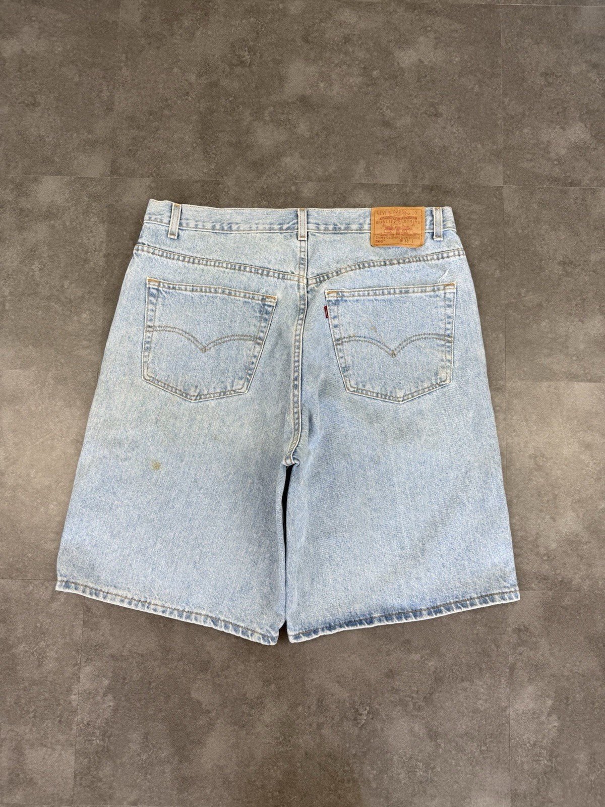 Levi's 560 Vintage Baggy Loose Jorts 90s Y2K Denim Jeans Shorts Skater 38W