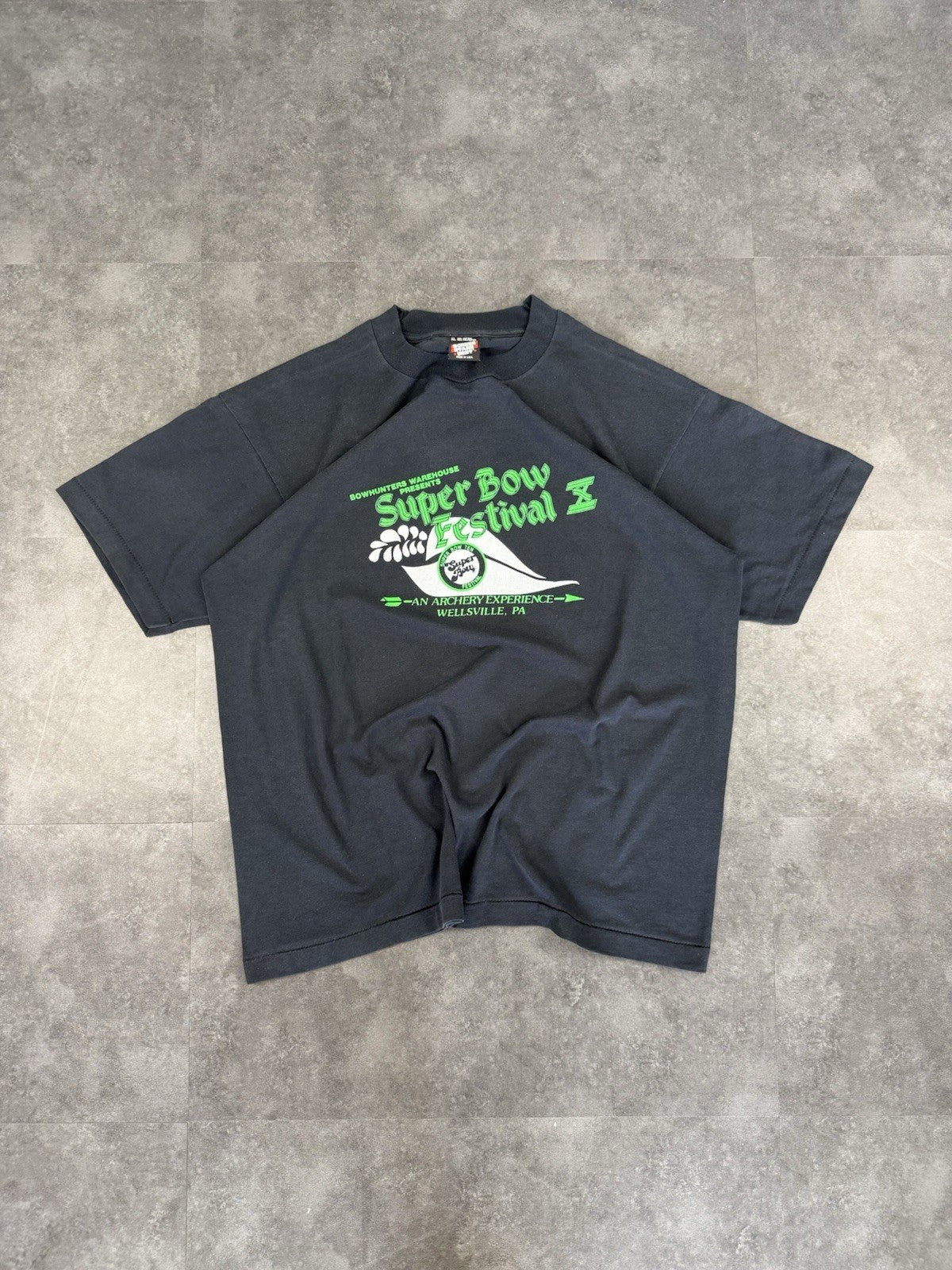 Vintage Screen Stars Single Stitch T Shirt Graphic 90s USA Made Black Size L