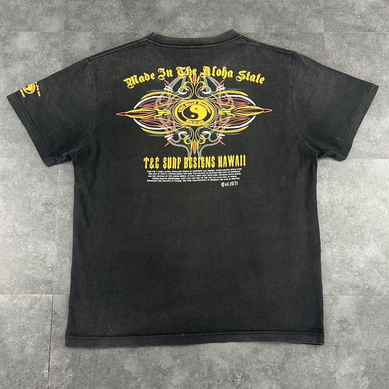 T&C Surf 2000s Aloha State Hawaii print graphic logo T shirt