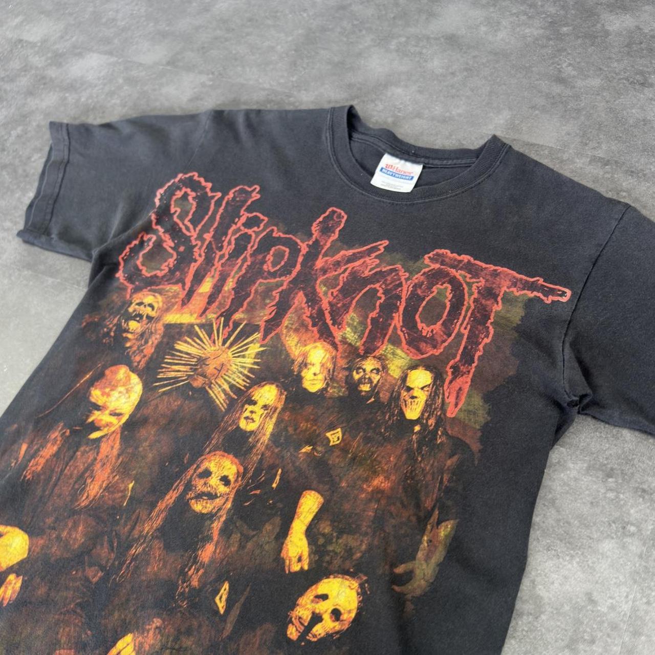 Hanes T 2000s Y2K logo Slipknot print design
