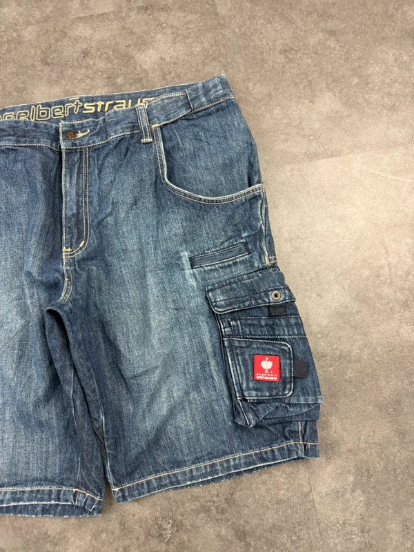 Engelbert Strauss ES 2000s Denim Workwear Carpenter Cargo Jorts Work Shorts
