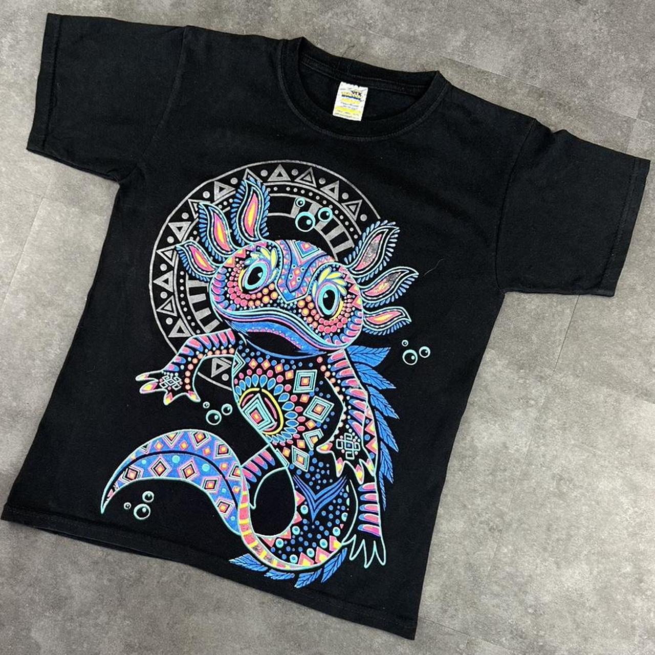 Thessh Adulto Spanish 2000s Axolotl Print graphic T shirt