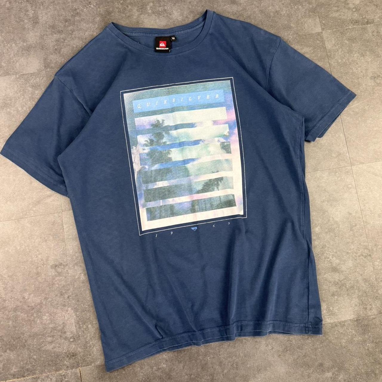 Quiksilver 2000s Surfwear spellout T shirt navy