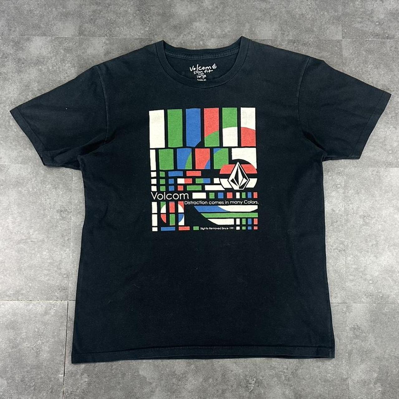 Volcom T 2000s Print RGB Arty Logo graphic T shirt