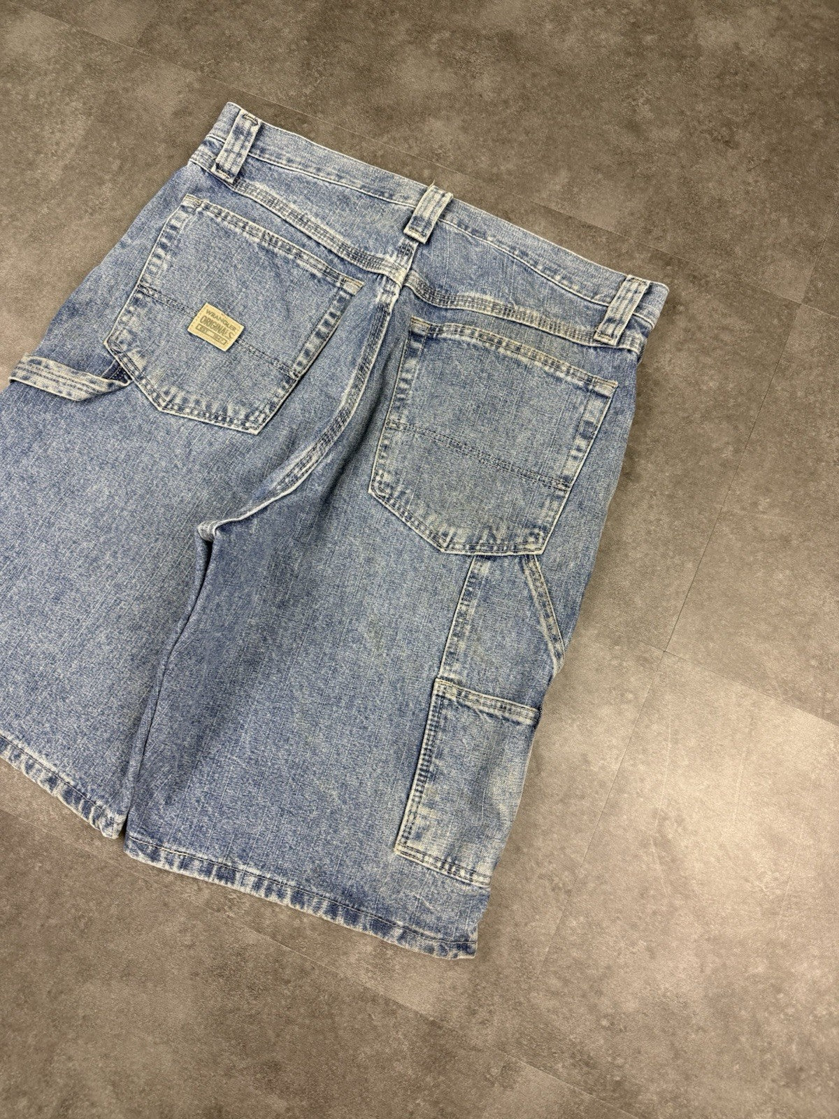 Wrangler Vintage Baggy Carpenter 90s Y2K Denim Jorts Shorts Skater Workwear 36W