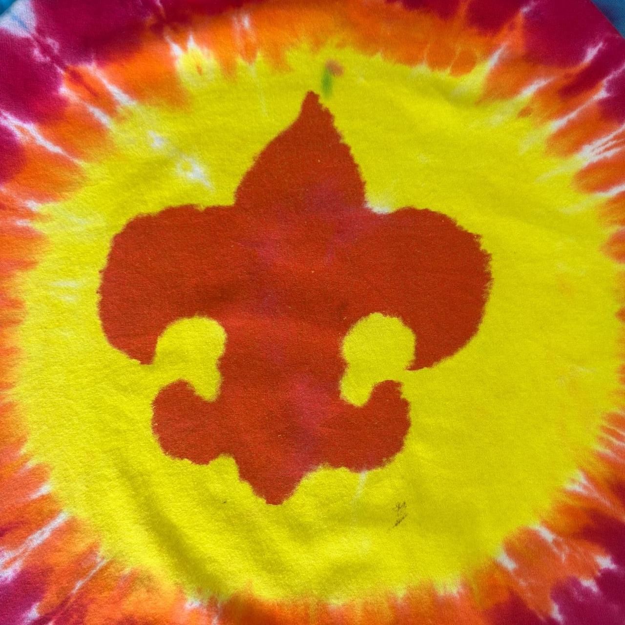 Boy Scouts of America T 2000s Y2K logo print Tie Dye design
