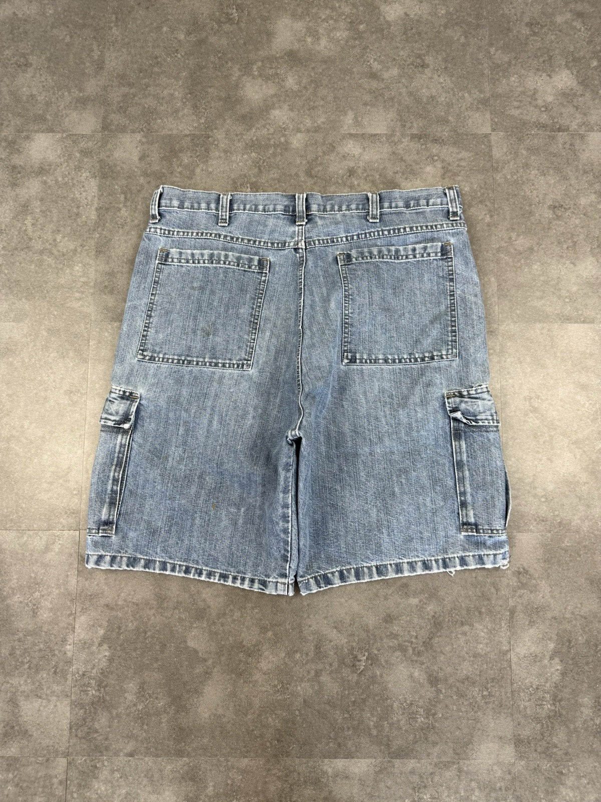 Wrangler Dungaree Vintage Baggy Carpenter 90s Y2K Denim Jorts Shorts Workwear 38