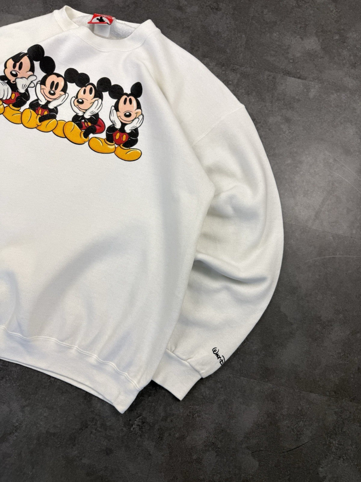Vintage Disney Mickey Inc Mickey Jumper Sweatshirt Made In Usa Size XL White