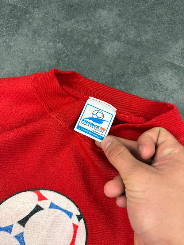 Rare Vintage France 98 World Cup Football Print Sweatshirt
