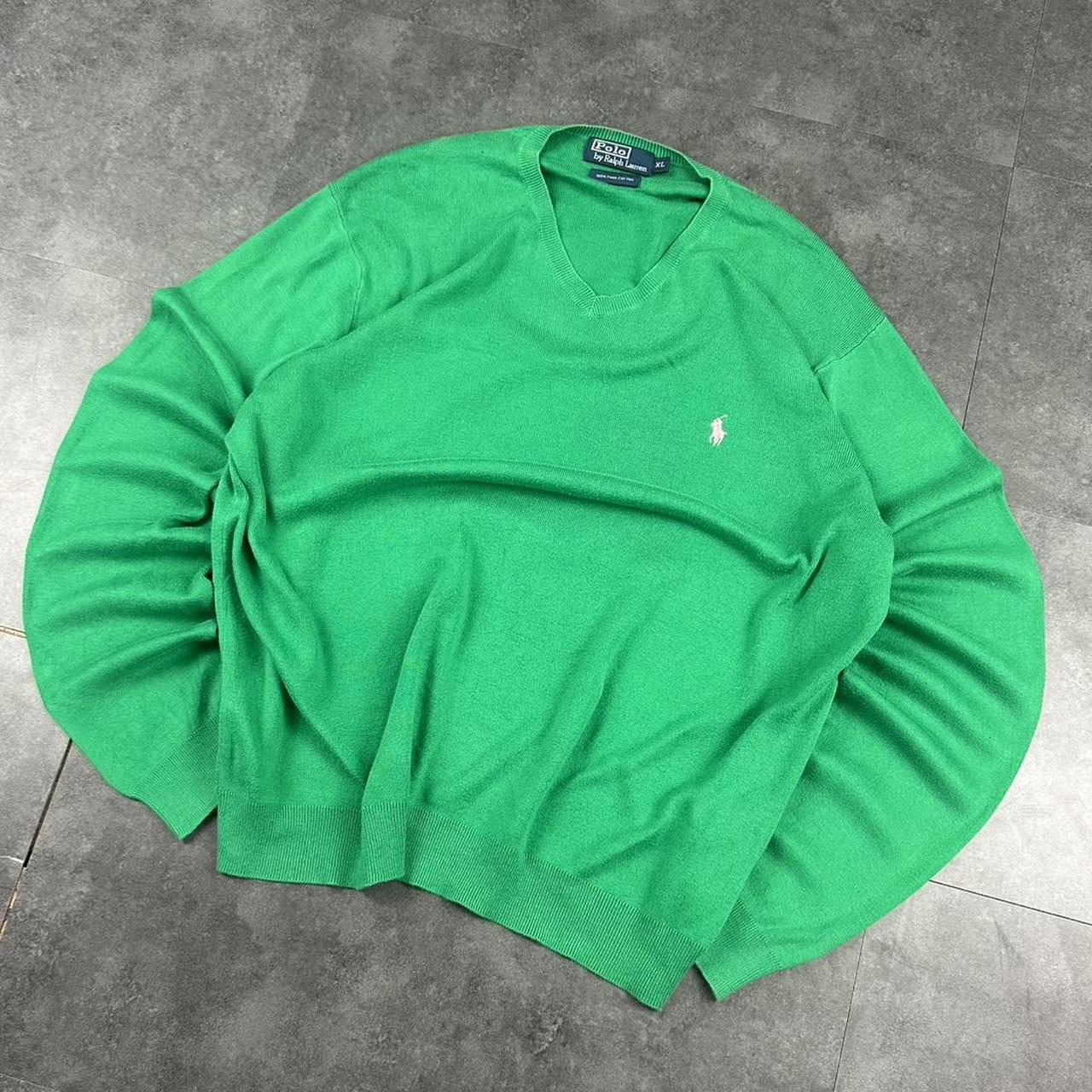 Polo Ralph Lauren 90s cotton V neck knit sweatshirt