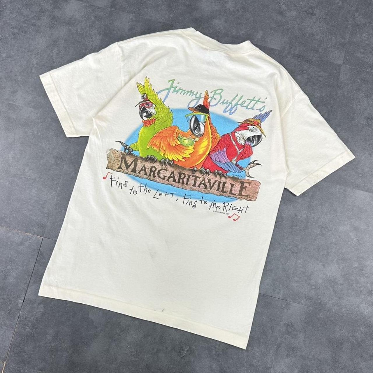 Jimmy Buffet T Y2K 90s Margaritaville parrot print graphic logo T shirt