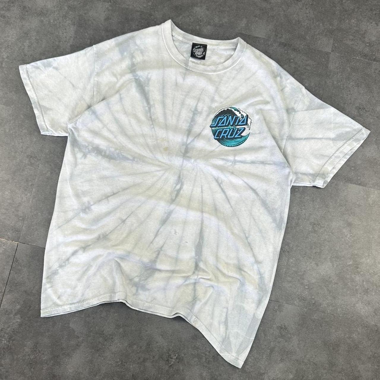 Santa Cruz T 2000s Print Logo Tie Dye design graphic T shirt