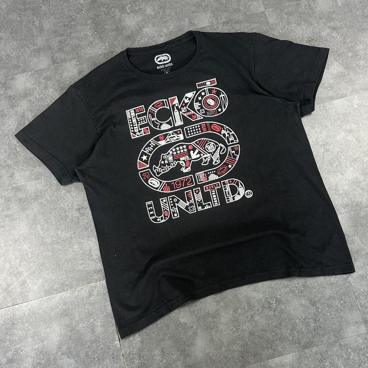 Ecko Unltd T Y2K 90s print graphic logo T shirt