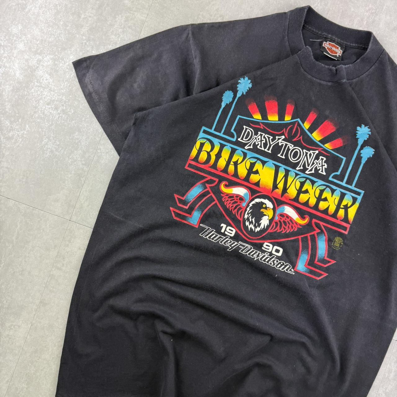 Harley Davidson 2000s biker spellout T shirt