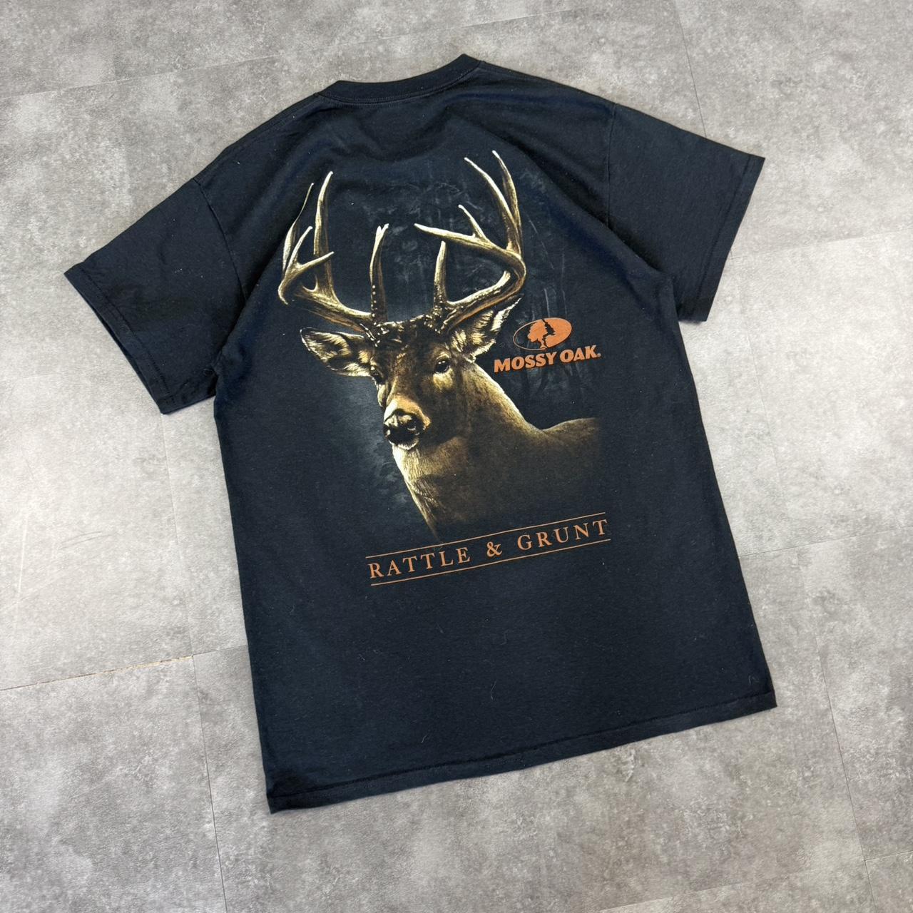 Mossy Oak 2000s Spellout graphic hunter dear haunted mound T shirt