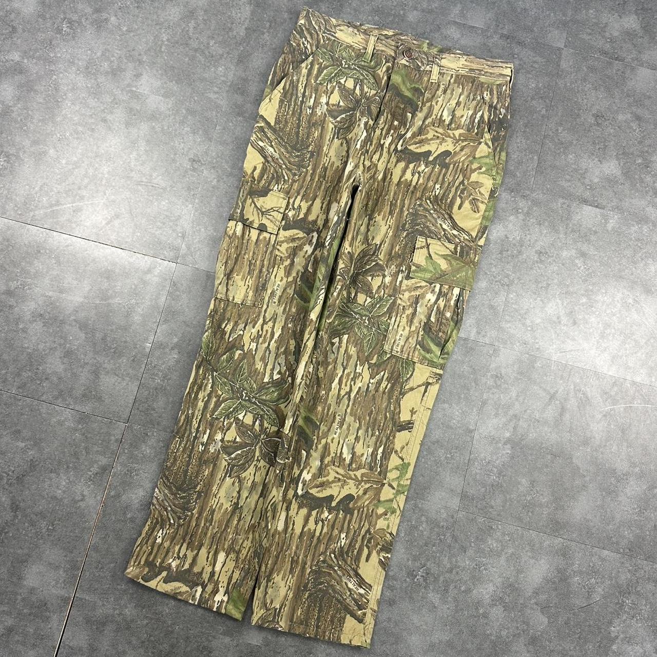 Mossy oak camo real tree foliage 2000s dungaree workwear cargo trousers