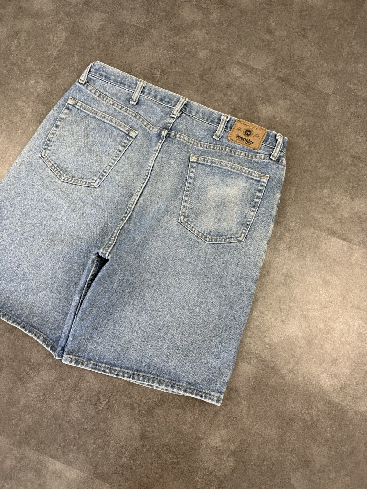 Wrangler Vintage Baggy Loose Jorts 90s Y2K Denim Jeans Shorts Skater 38W