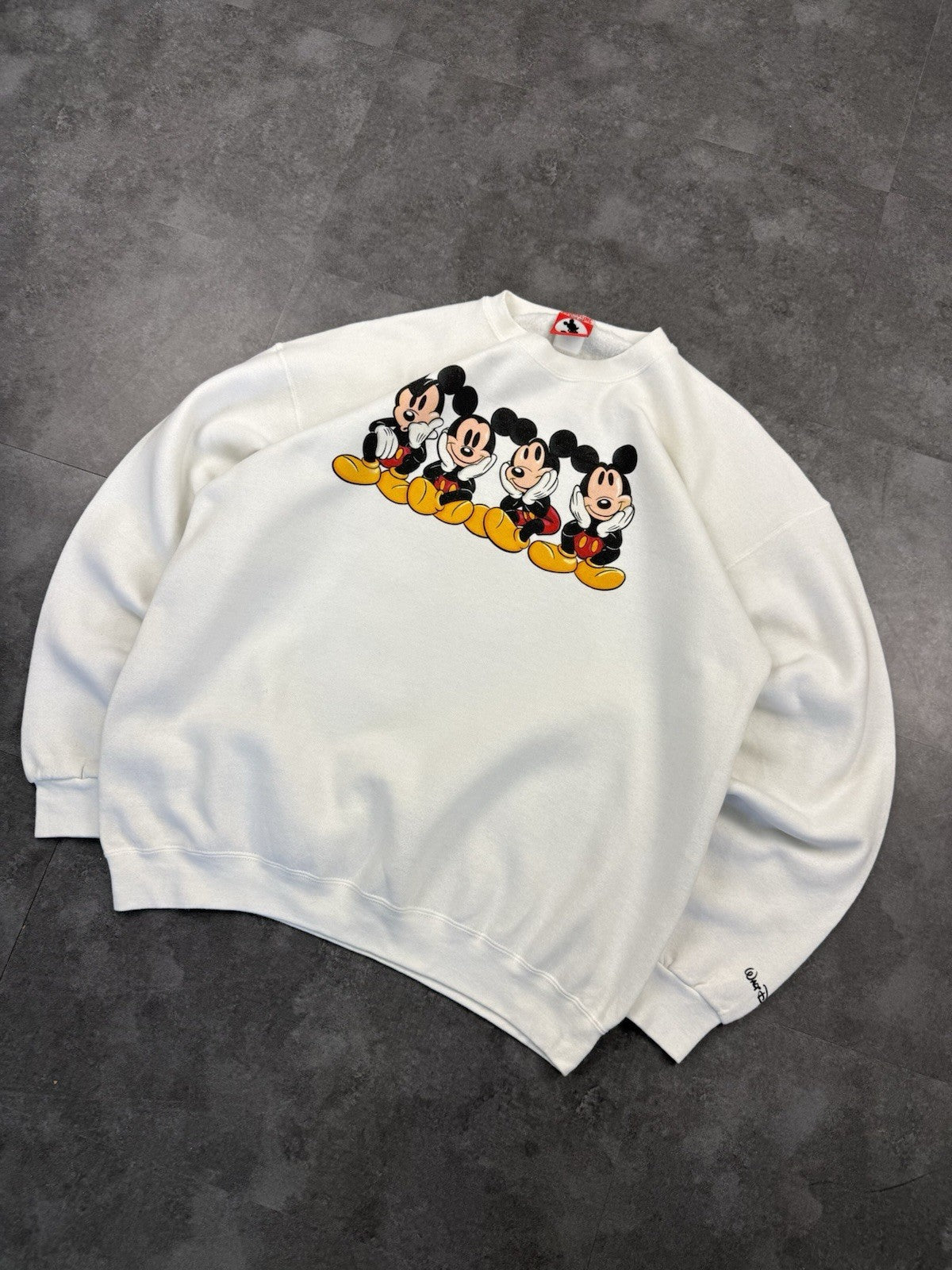 Vintage Disney Mickey Inc Mickey Jumper Sweatshirt Made In Usa Size XL White