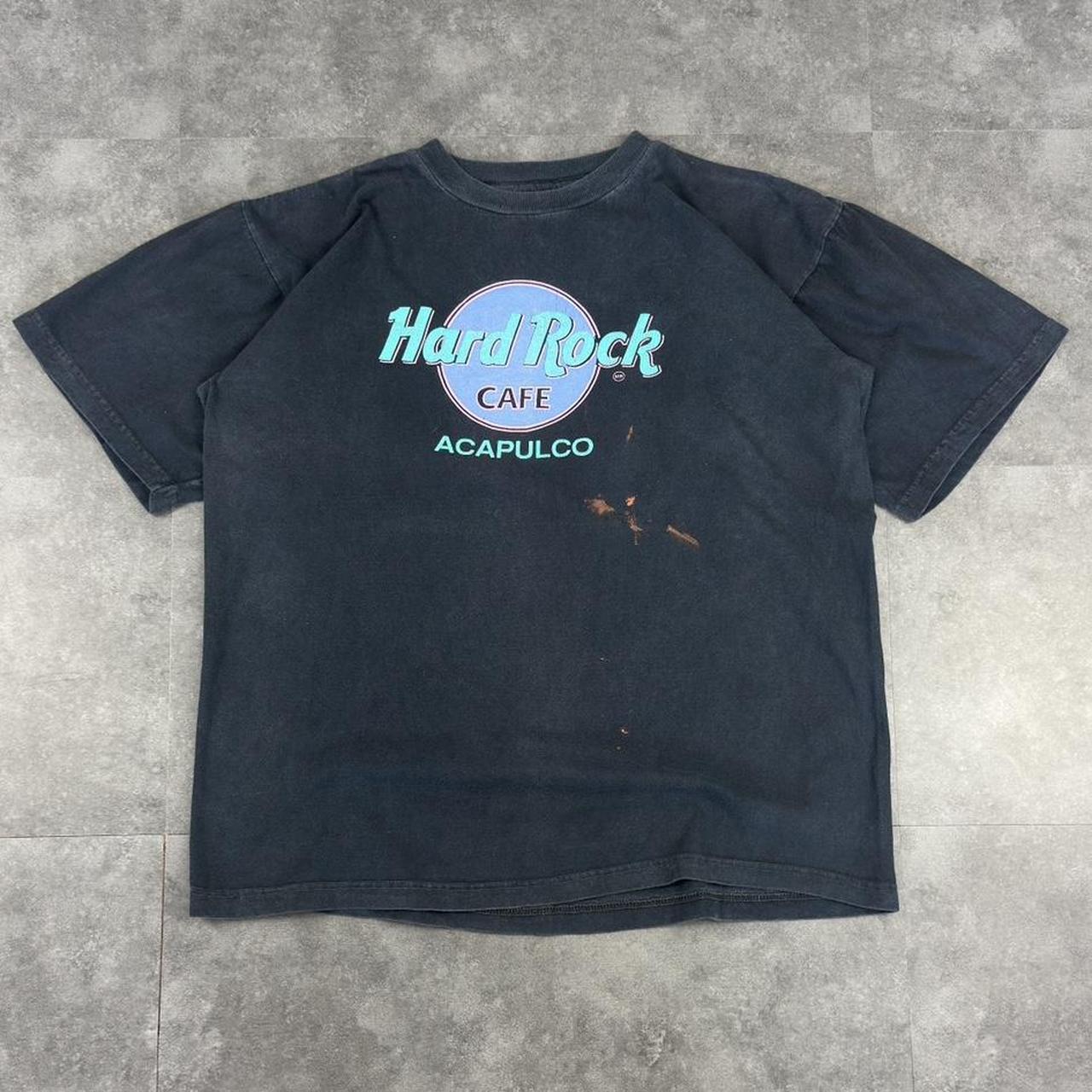 Hard Rock Cafe T 2000s Y2K logo Acapulco print design