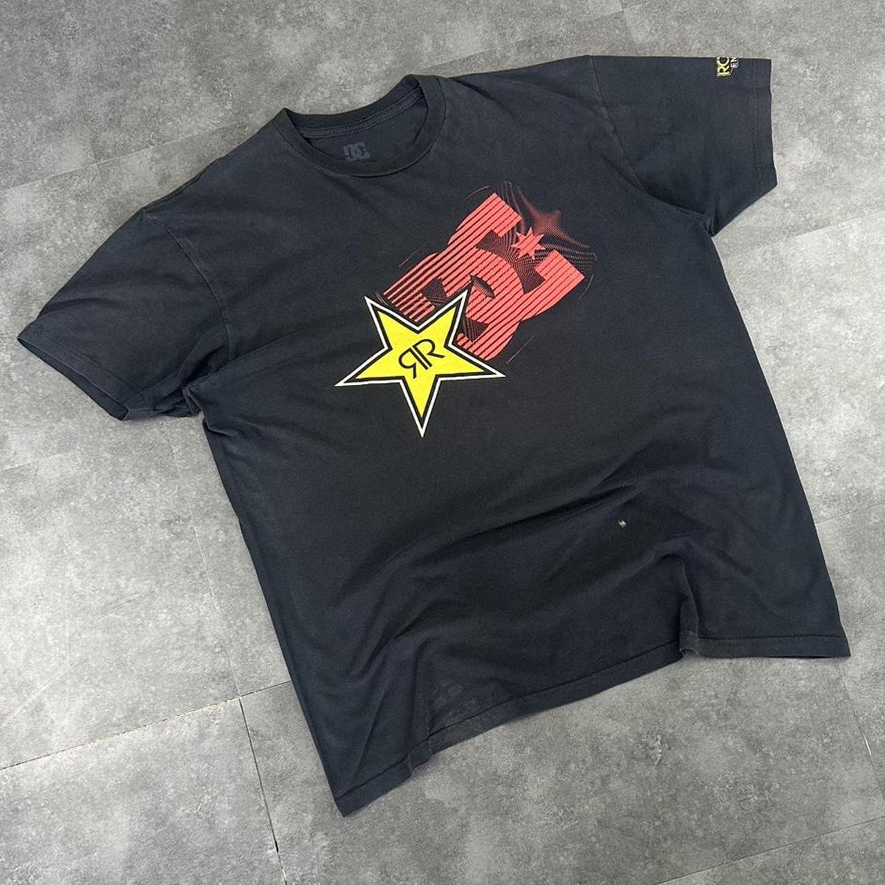 Rockstar X DC Shoes T 2000s Print Logo graphic T shirt