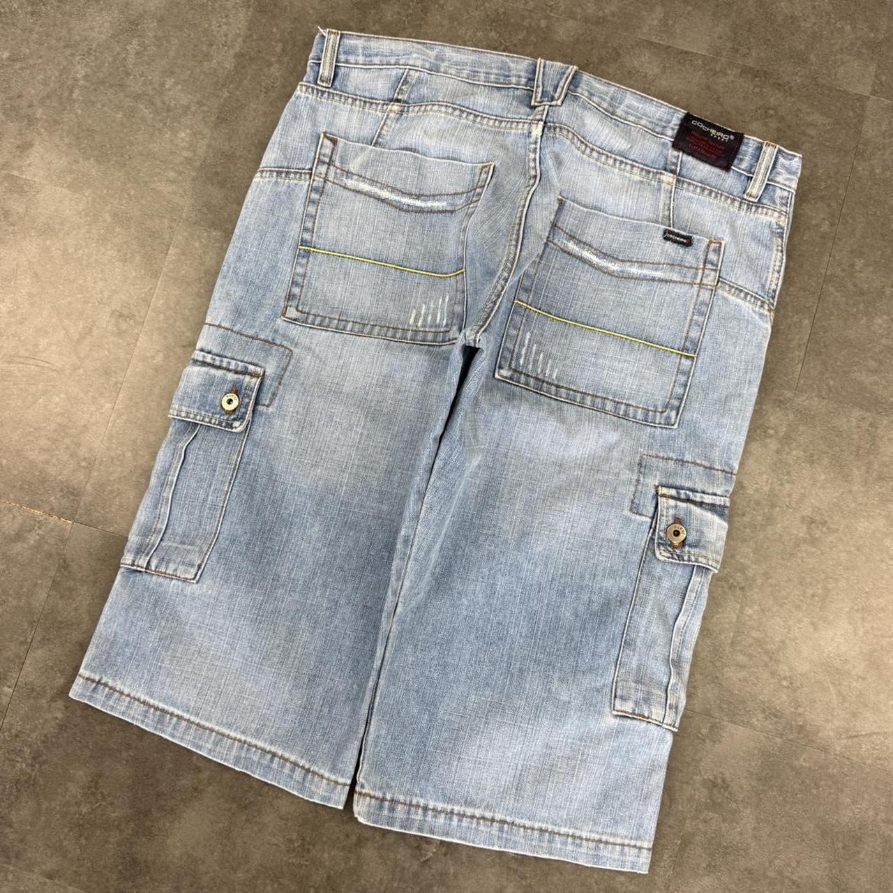Cocheiro 2000s Vintage Baggy HipHop Y2k embroidered cargo Jorts