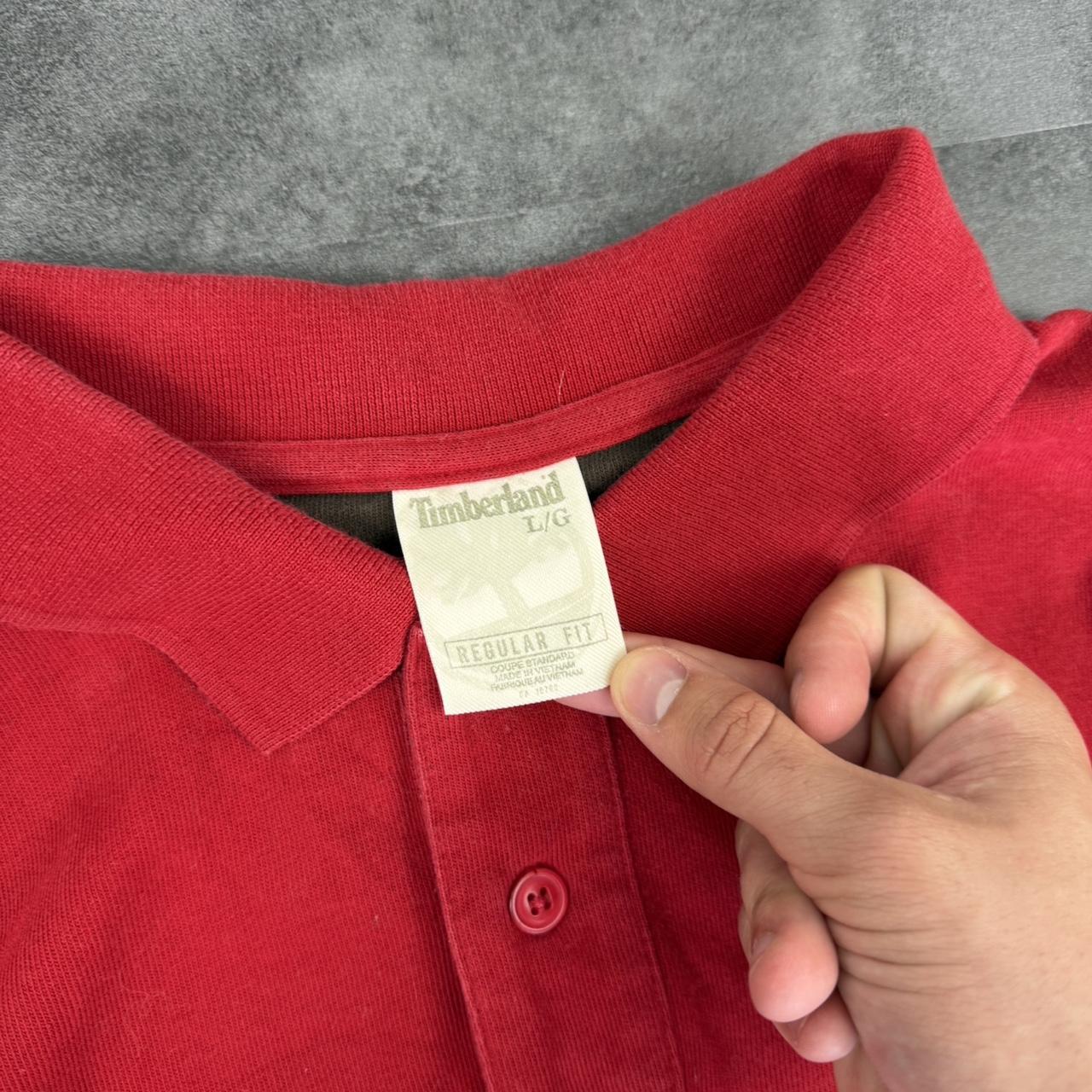 Vintage Timberland 2000s Spellout embroidered Logo Sleeve Polo Sweatshirt