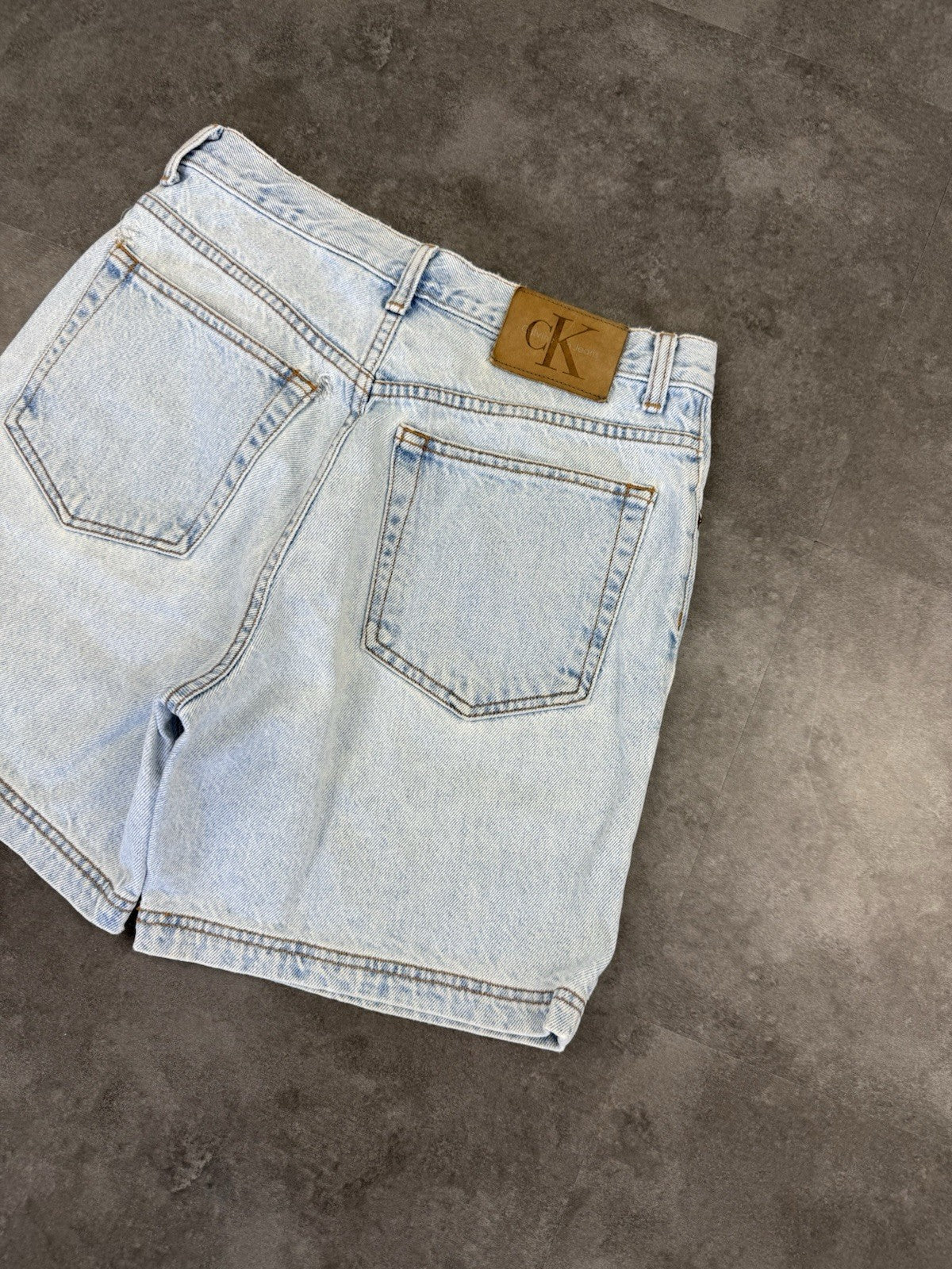 Calvin Klein Jorts Denim Jeans Shorts 90s/Y2K Baggy Made in USA Vintage 29W