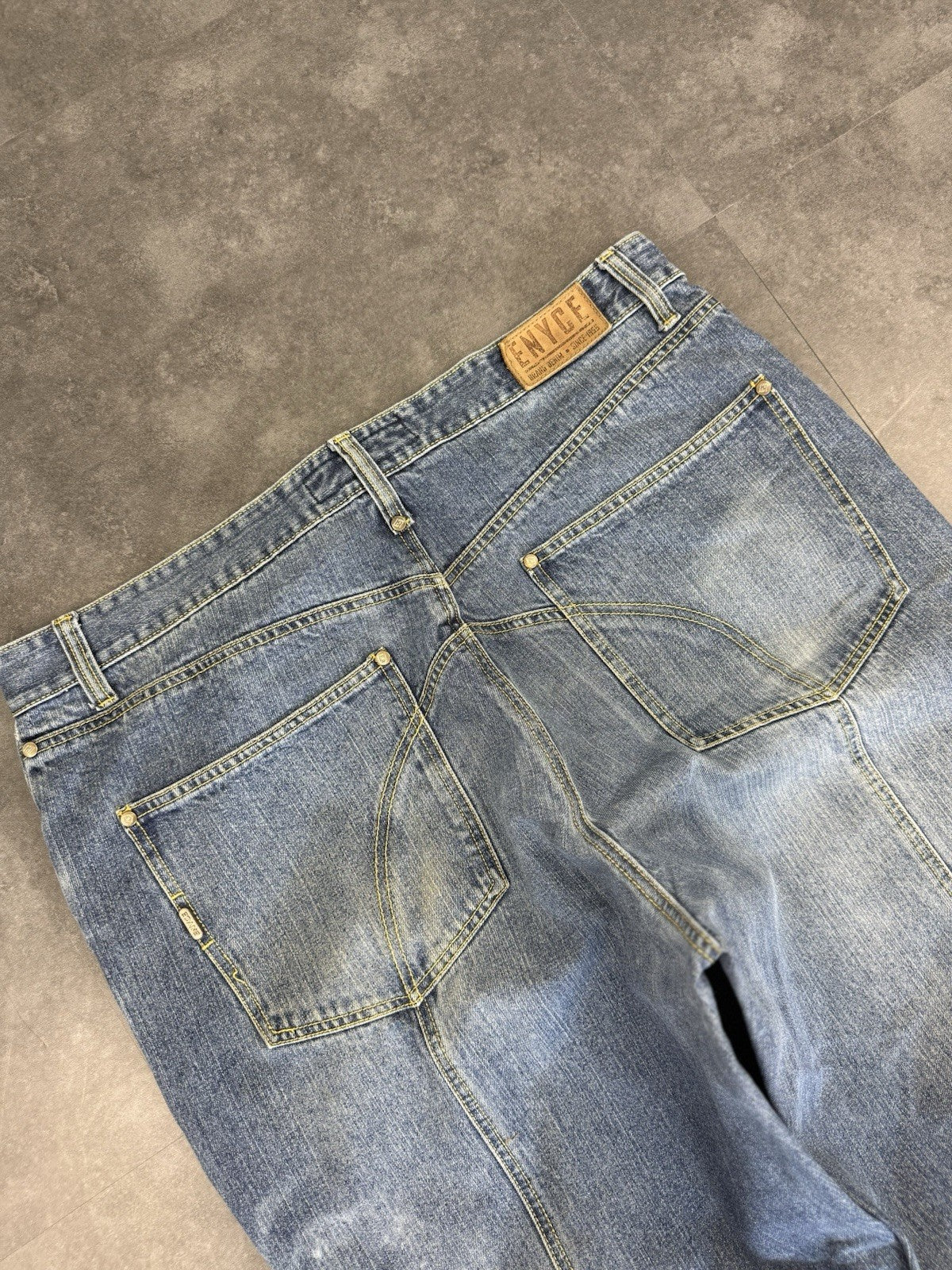Eynce 2000s Hip Hop Grunge Baggy Jeans 90s Y2K Vintage Skate Jeans 40W 32L