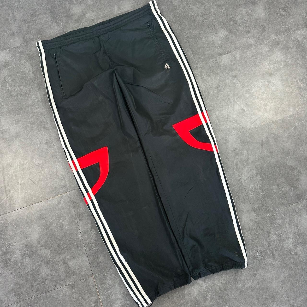 Adidas 2000s baggy vintage sportswear adjustable track pants