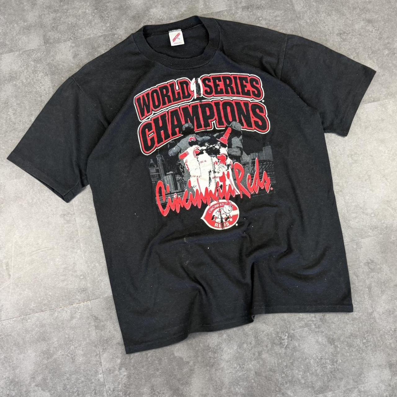 Jerzees 1988 Cincinnati Reds World Series Champions MLB USA print 90s Single Stitch Graphic print T-