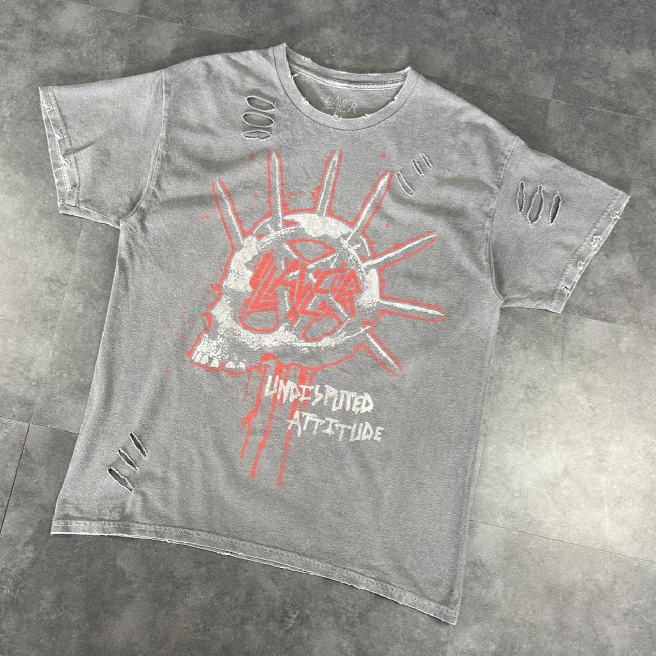 Slayer T 2000s Y2K logo Punk print design