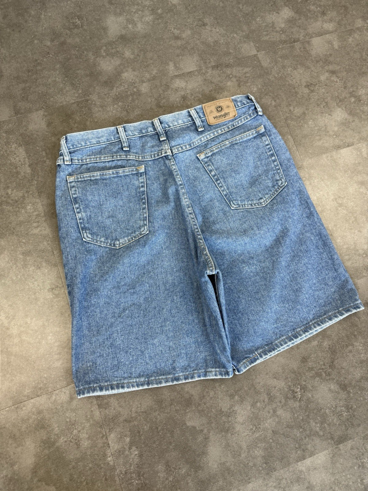 Wrangler Vintage Baggy Jorts 90s Y2K Denim Jeans Shorts Skater Workwear 36W
