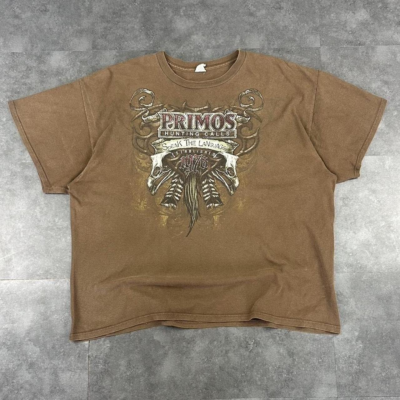 Primos 90s printed hunting graphic logo T shirt