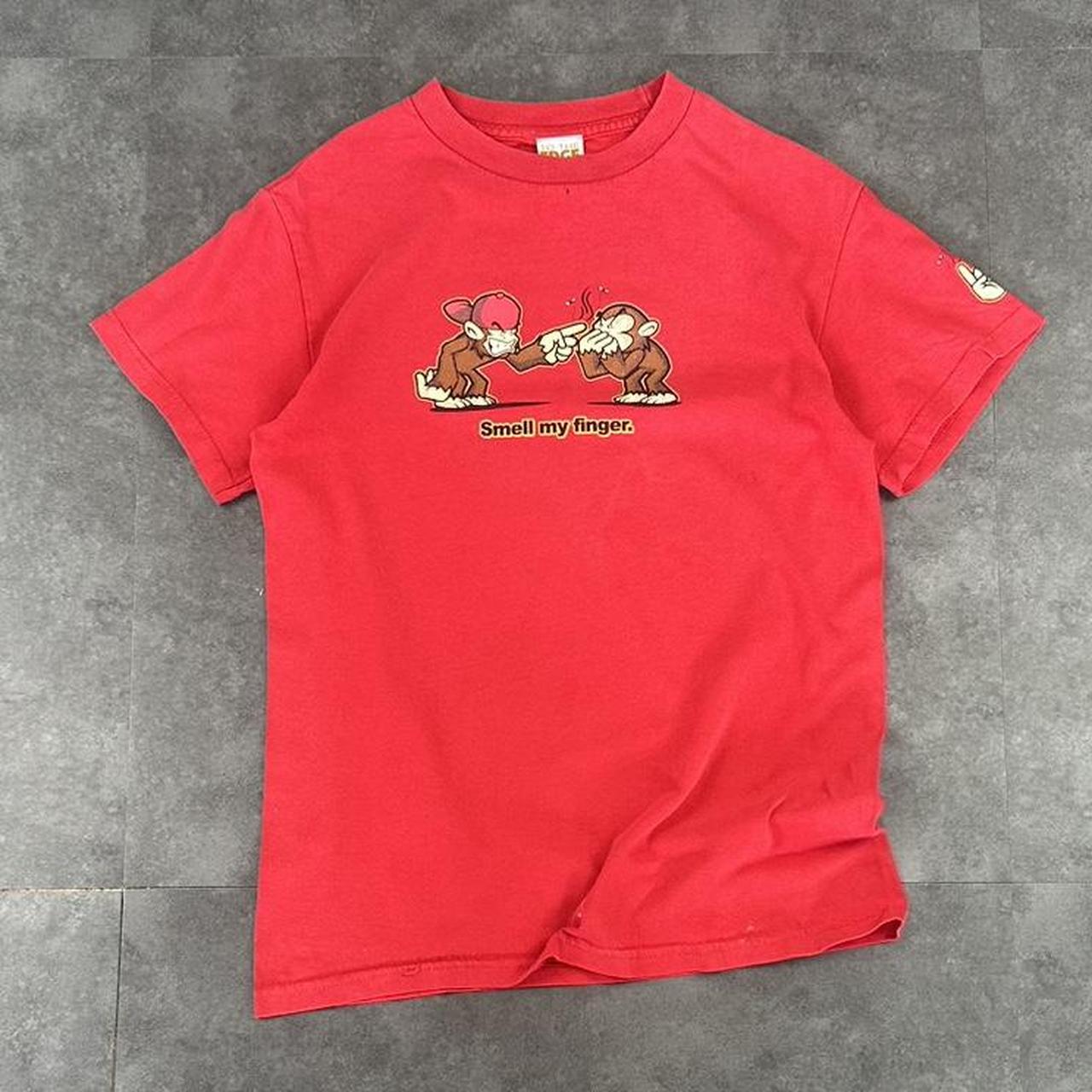 To the Edge T 2000s Print Logo Smell My Finger graphic T shirt