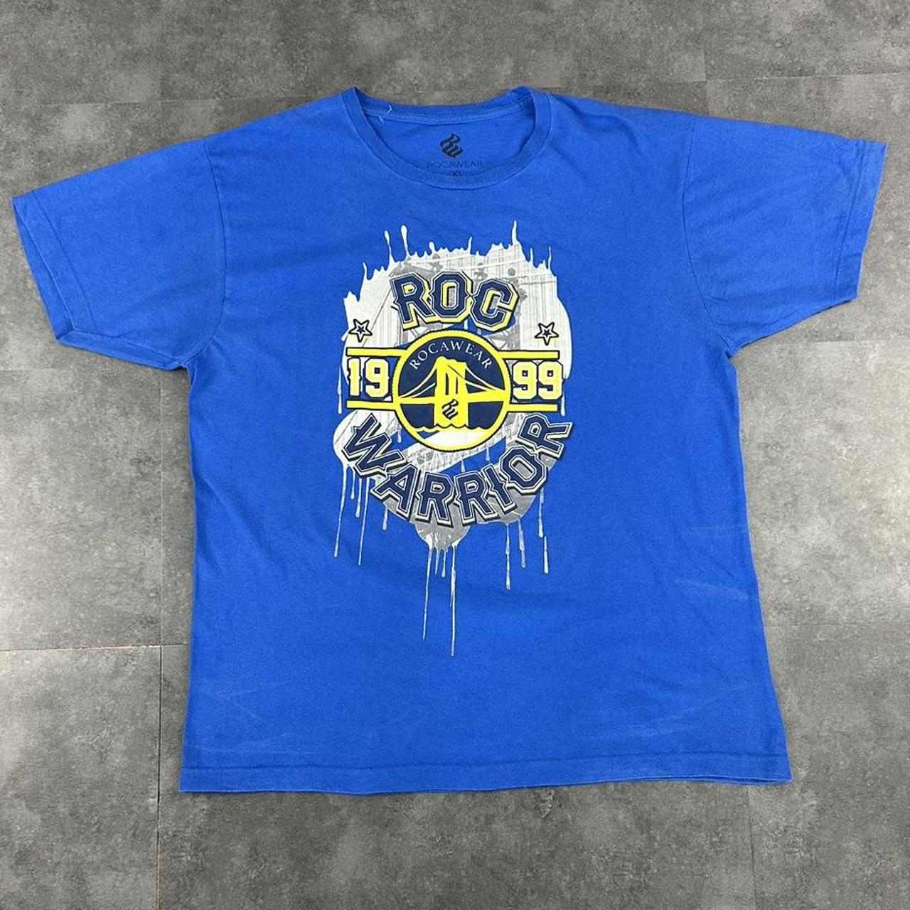 Golden State Warriors 2000s Rocawear print graphic logo T shirt